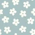Die Cut Floral on Light Blue Cotton Lycra Knit