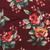 Emma Floral on Burgundy Double Brushed Poly