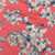 Denim Floral on Coral Double Brushed Poly
