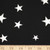 Stars on Black Double Brushed Poly