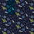 Rockets on Navy Cotton Lycra