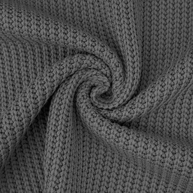Charcoal Cotton Knitted Euro Knits KnitFabric.com