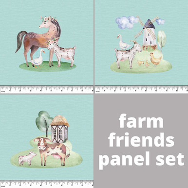 Custom Farm Friends Panel Set KnitFabric.com KnitFabric.com