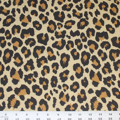 Cream Leopard Print Fabric