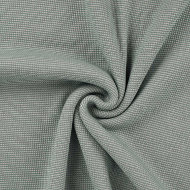 Cotton Waffle Jersey - Mint Green, Jersey and Knit Fabric