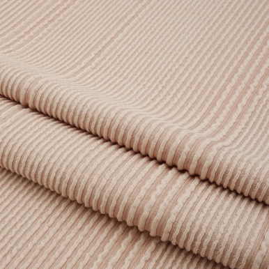 Taupe Variable Width Rib Knit - KnitFabric.com