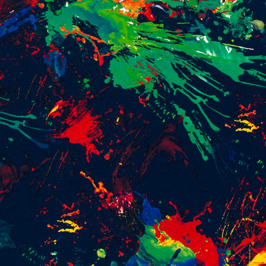 Paint Splash on Navy Viscose Jersey - KnitFabric.com