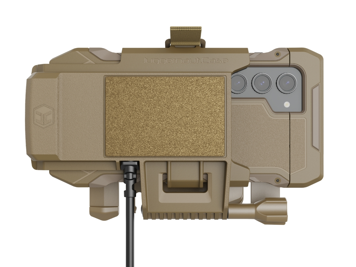 VELOX Armor Mount front view with case seated