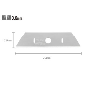 Olfa SKB-2S-R/10B Rounded-tip Stainless Steel Blades