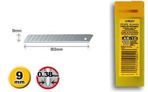 Olfa AB-10 - 9mm Standard Duty 10 Spare Blades