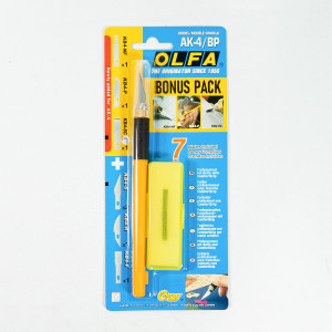 AK-4/BP Olfa AK-4 Comfort Grip Premium Art & Graphics Cutter Bonus Pack