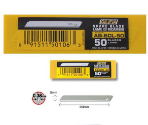 Olfa AB-SOL/50 - Spare 9mm Solid Blade, 50 Pack