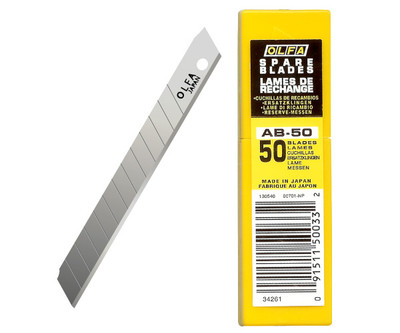 Olfa AB-50 - 9mm Standard Duty 50 Spare Blades