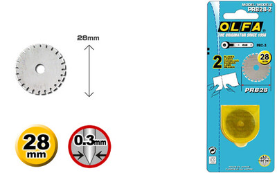 Olfa PRB28-2, 28mm Spare Perforation Blade