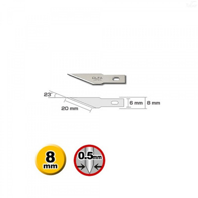 Olfa KB4-S/100 Spare Angled Blade - 100 Pack