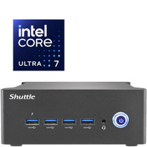 Shuttle NT10H7 Mini AI PC, Intel Core Ultra 7 CPU, Intel Arc Graphics, Quad Displays Shuttle NT10H7 Mini AI PC, Intel Core Ultra 7 CPU, Intel Arc Graphics, Quad Displays