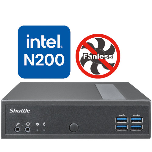 Shuttle DL30N2 Intel N200 Fanless Mini PC System, Triple Displays, Dual 2.5G LAN Shuttle DL30N2 Intel N200 Fanless Mini PC System, Triple Displays, Dual 2.5G LAN