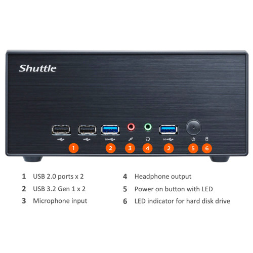 Shuttle XH610G2 Mini Workstation, Dual PCIe Slots, Triple Displays, Dual LAN Shuttle XH610G2 Mini Workstation, Dual PCIe Slots, Triple Displays, Dual LAN