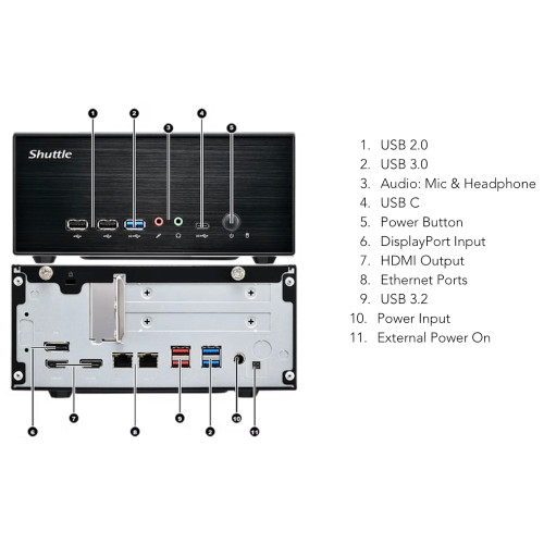 Shuttle XZ890G2 Mini PC with Dual PCIe Expansion Slots