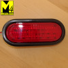 6" Red LED Oval Running and Stop Lamp with seal and harness