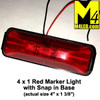 4" x 1" Red LED Marker Lights with Bracket and Wire