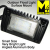 Angled Aluminum Body Surface Mount Flood Light 5" Black