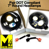 Composite PAIR SAN6072-70B DOT Compliant Standard 7" Round Headlights LED Replacement