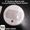 Round SAN9101" Round Dome with 3 Level Touch Switch Natural White