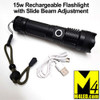FL005 15w Adjustable Beam Rechargeable Flashlight