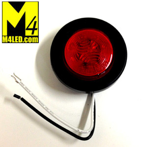 Red 2.0" Flush Mount LED Clearance Light