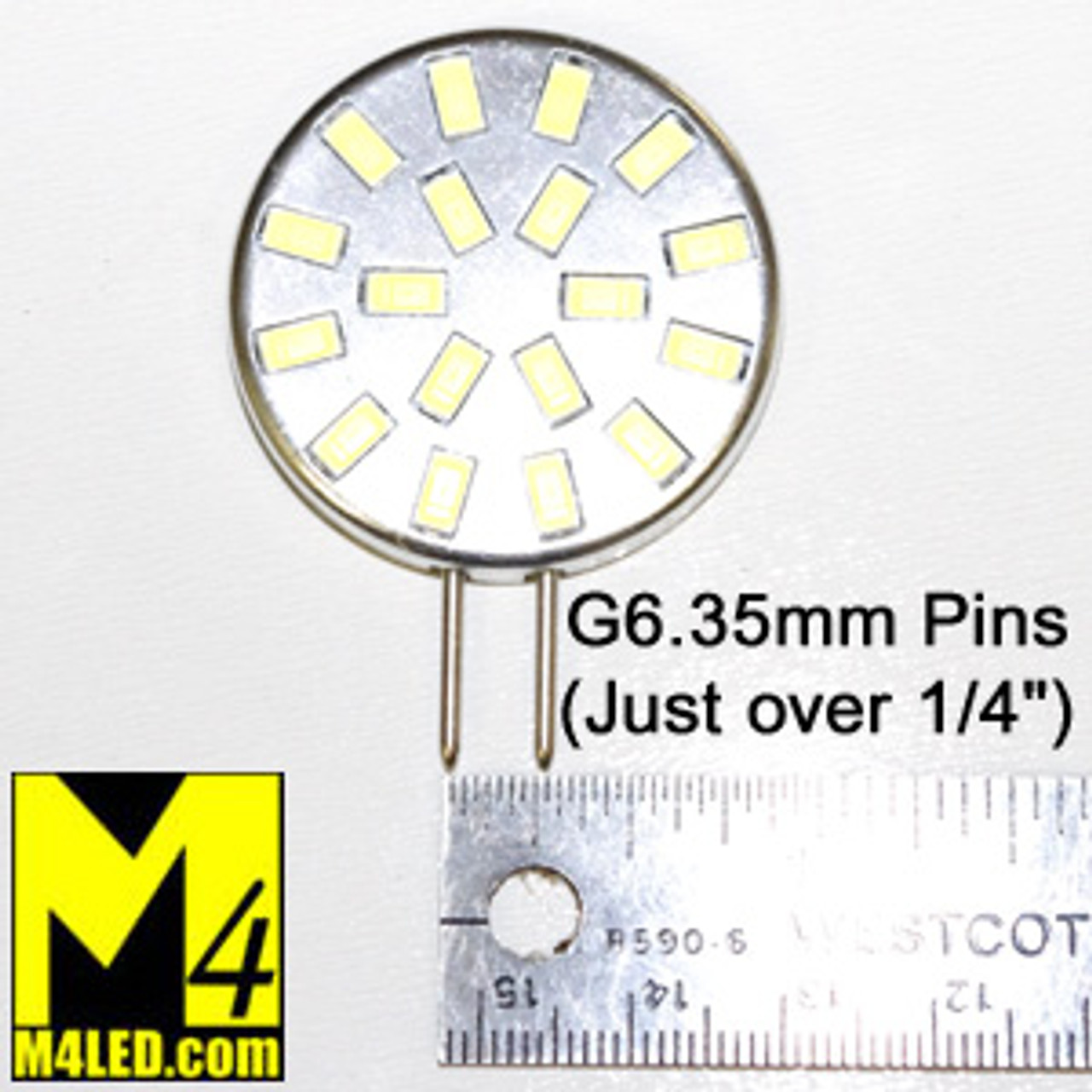 G6.35-18-5630-SIDE-CW Cool White Elite Series WIDE THICK PIN G6.35