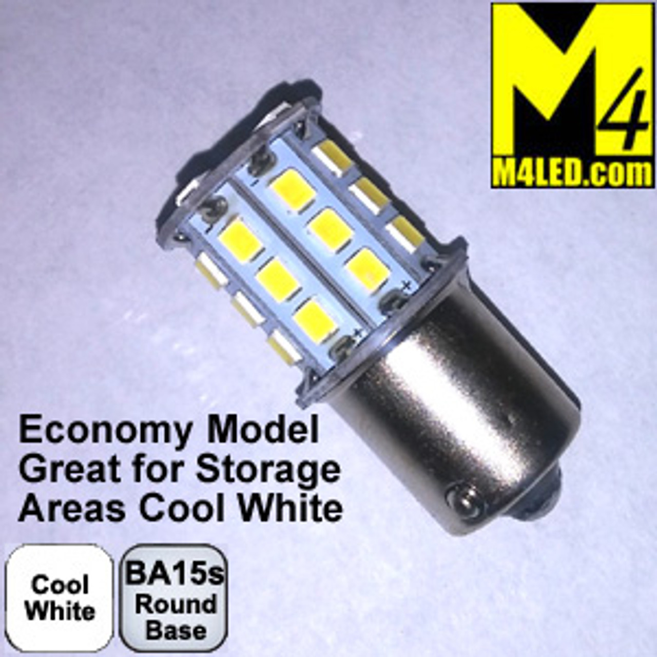 1156-30-2835-CW (1141) Cool White Economy 2835 SMD Light Bulb with Round Base