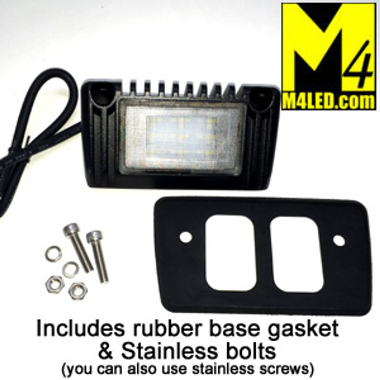 Angled Aluminum Body Surface Mount Flood Light 5" Black