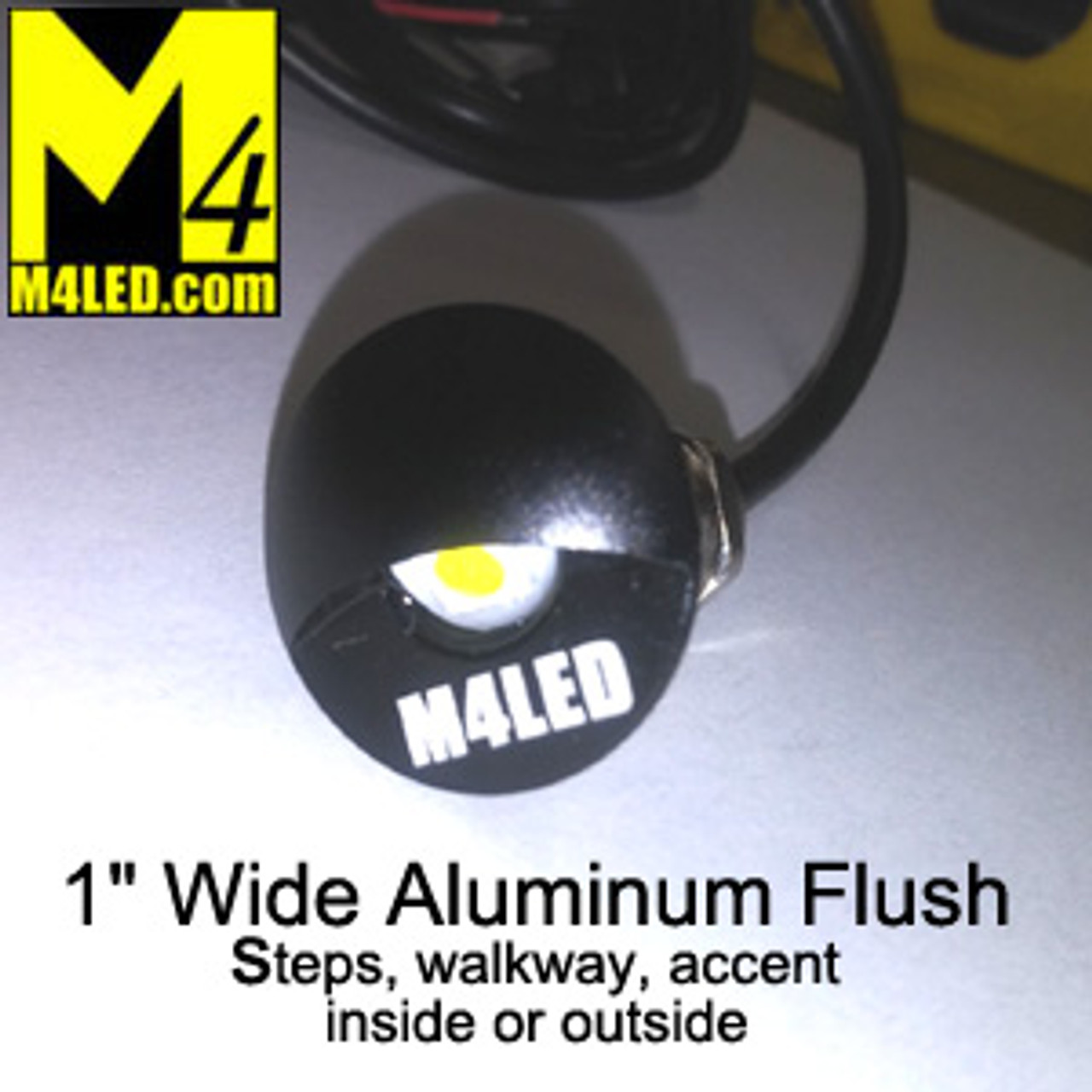 WK-SS1AP-BLACK 1" Indoor / Outdoor Flush Accent Light in Black