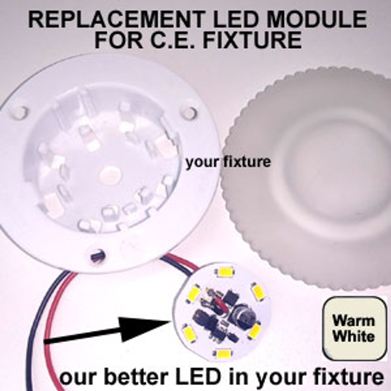 RETROFIT-6-5630-WIRE-WW Replacement for C.E. LED Fixture Warm White