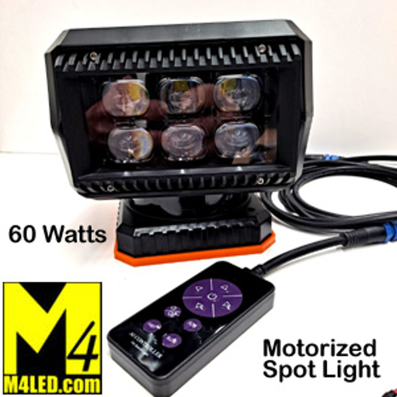 Motorized 60 Watt Spotlight with Wired Remote