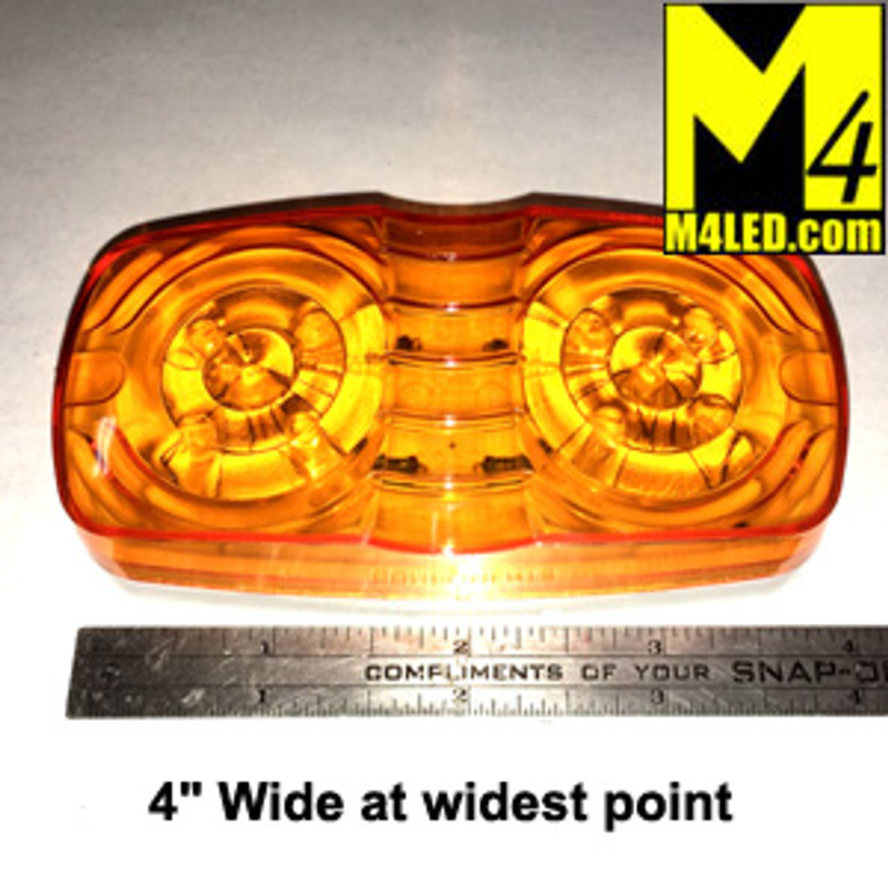 4" x 2" LED Amber Clearance Light