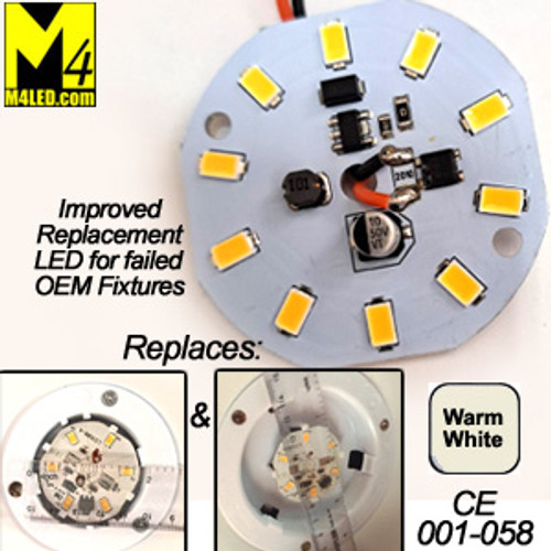 RETROFIT-10-5630-WIRE-WW Replacement for C.E. 58/57 LED Fixture Warm White