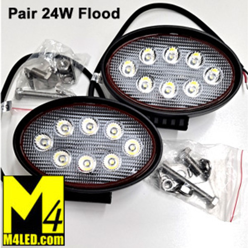 SAN6066F Pair 24 Watt Oval LED Flood Lights