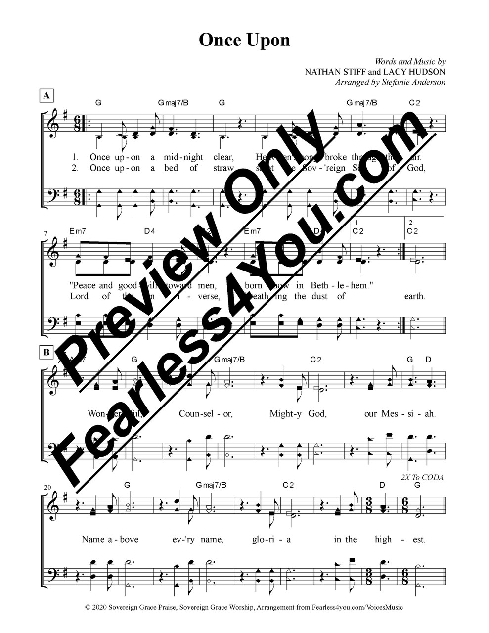 Once Upon Sheet Music - fearless4You.com