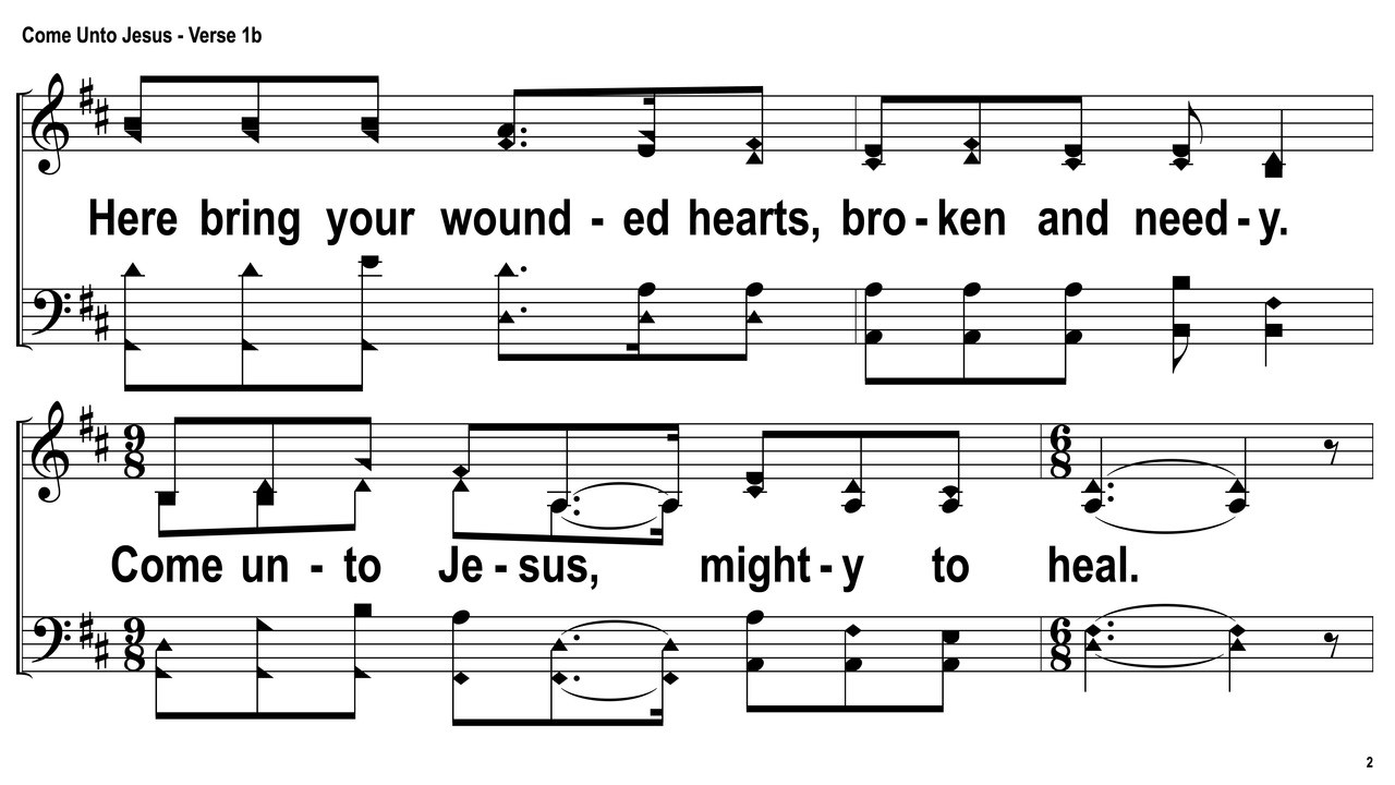 Come Unto Jesus Song Slides Fearless4you