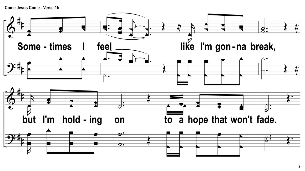 Come Jesus Come Song Slides Fearless4you