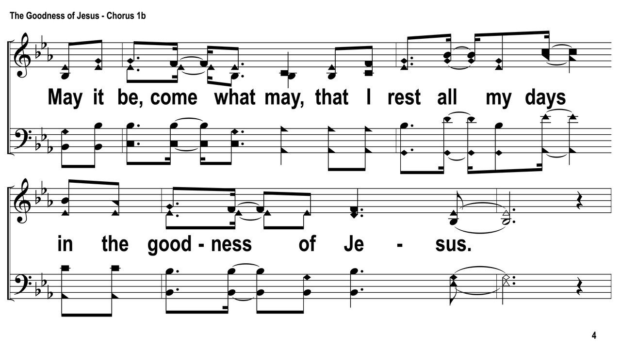 The Goodness Of Jesus Song Slides Fearless4you