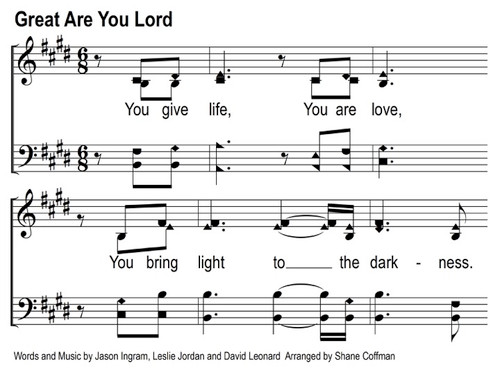 Great Are You Lord Song Slides