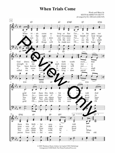 When Trials Come Sheet Music