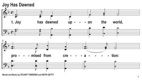 Joy Has Dawned Song slides