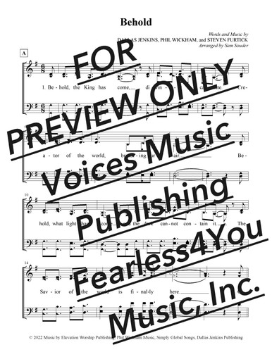 Behold (Sheet Music)