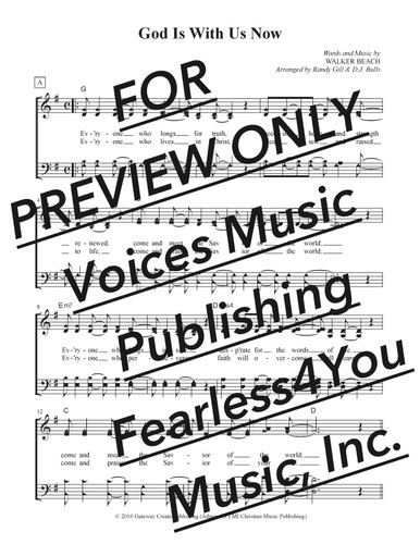 God Is With Us Now (Sheet Music)