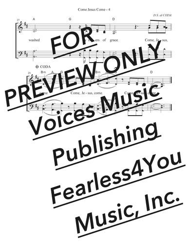 Come Jesus Come (Sheet Music)