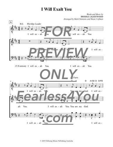 I Will Exalt You Sheet Music